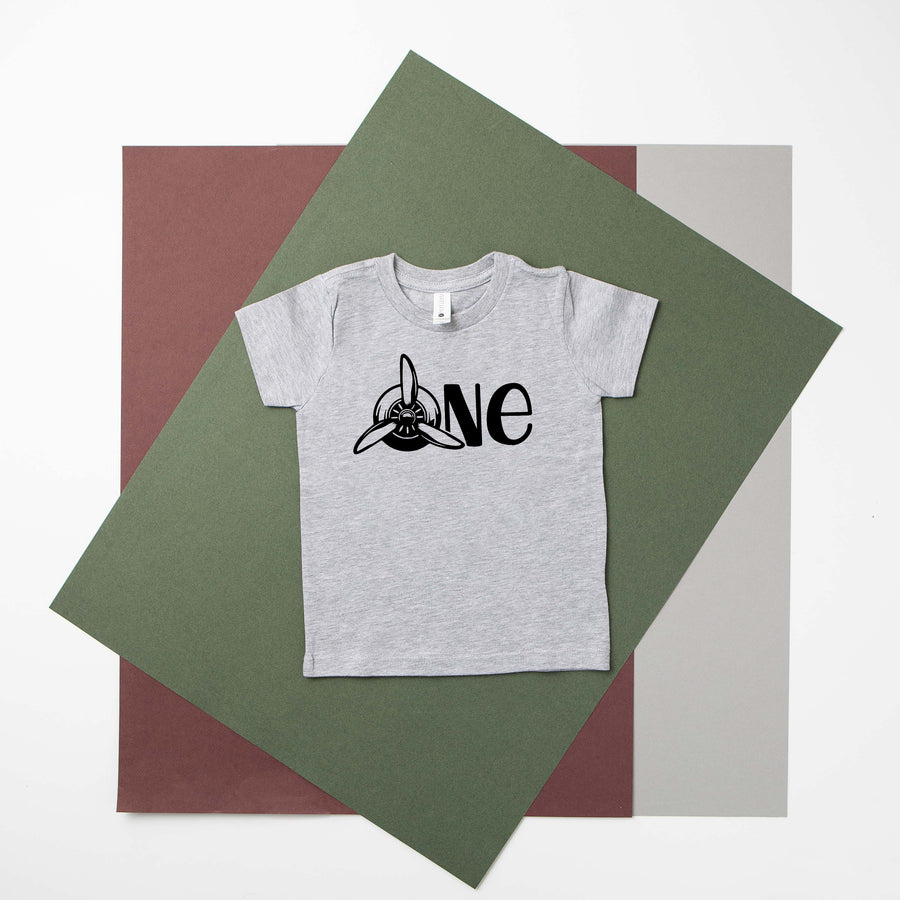 "One" Airplane Themed 1st Birthday T-shirt/Bodysuit