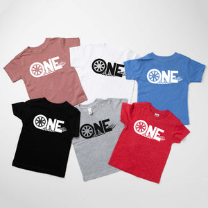 "One" Racecar Themed First Birthday T-shirt/Bodysuit