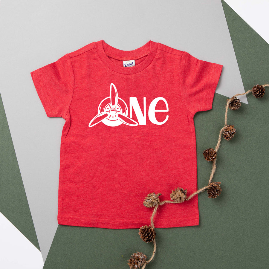 "One" Airplane Themed 1st Birthday T-shirt/Bodysuit