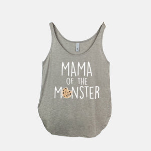 "Mama of the Monster" Cookie 1st Birthday Themed Women's Tank Top