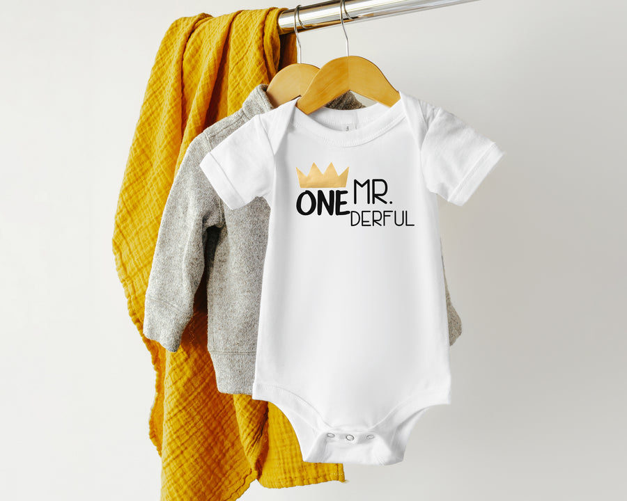 "Mr. Onederful" First Birthday Bodysuit/T-Shirt