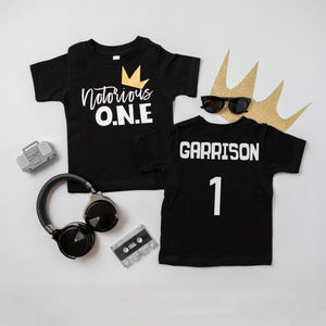 "Notorious One" Hip Hop Personalized First Birthday T-shirt/Bodysuit