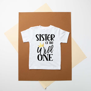 New "Sibling of Wild One" 1st Birthday Toddler-Youth Shirts