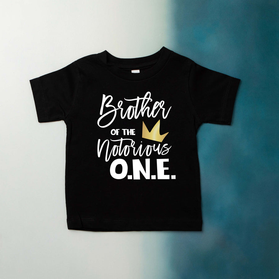 "Sibling of the Notorious One" 1st Birthday Toddler-Youth Shirts