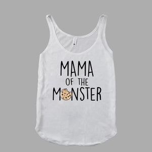 "Mama of the Monster" Cookie 1st Birthday Themed Women's Tank Top