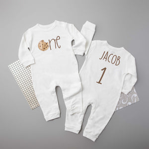 Long Sleeve Cookie First Birthday Romper