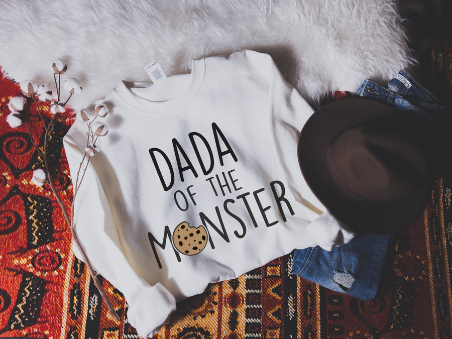 "Mama, Dad of the Monster"  Cookie Themed Custom Parent Sweatshirt