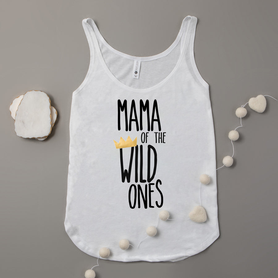 "Mama of the Wild Ones" Twins 1st Birthday Tank Top