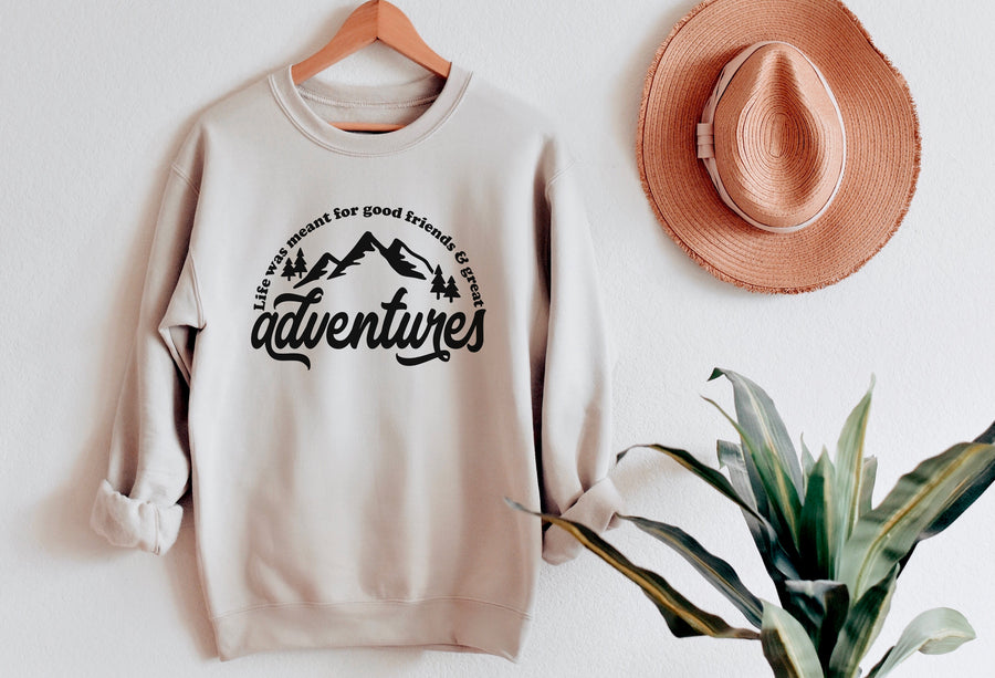 Great Adventures Camp Sweatshirt. Summer Adventure Graphic Tee. Vacation Shirt For Women. Family Camper Gift. Camping Crew. Campers Gift.