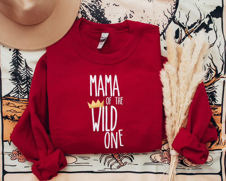 "Mama, Dad of the Wild One"  Custom Parent Sweatshirt