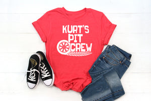 "Pit Crew" Racing Themed Personalized Birthday T-shirt