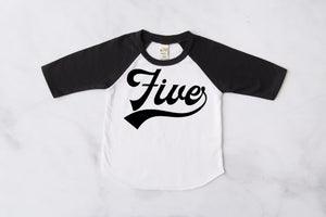 Five Baseball Raglan