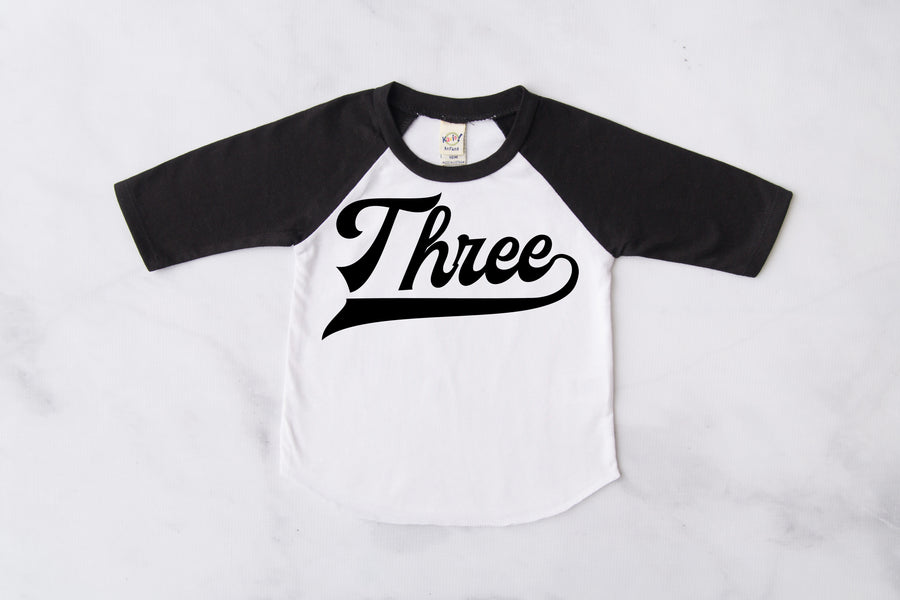 Three Baseball Raglan