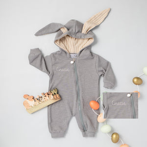 Personalized Embroidered Easter Romper with Bunny Ears