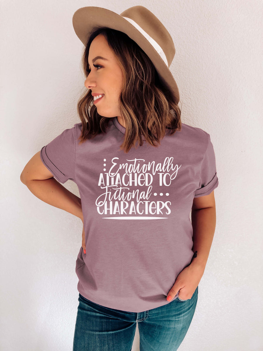"Emotionally Attached to Fictional Characters" Reading T-Shirt