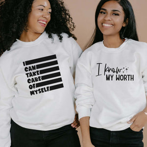 "I know my worth" Empowerment Sweatshirt