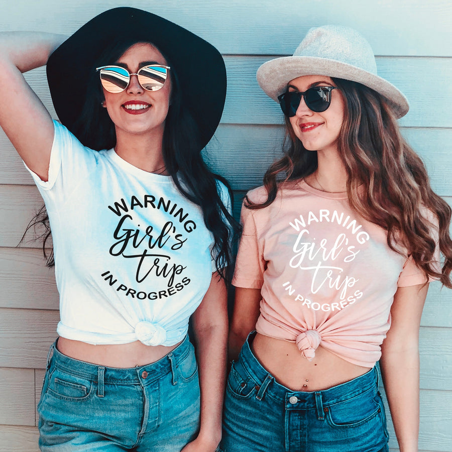 "Warning Girls Trip In Progress" Women's T-Shirt