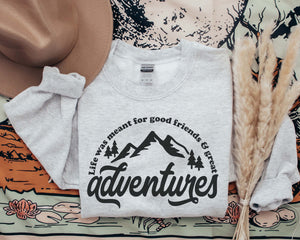 Great Adventures Camp Sweatshirt. Summer Adventure Graphic Tee. Vacation Shirt For Women. Family Camper Gift. Camping Crew. Campers Gift.