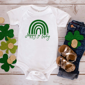 "Happy Go Lucky" St Patrick's Day Bodysuit/T-Shirt
