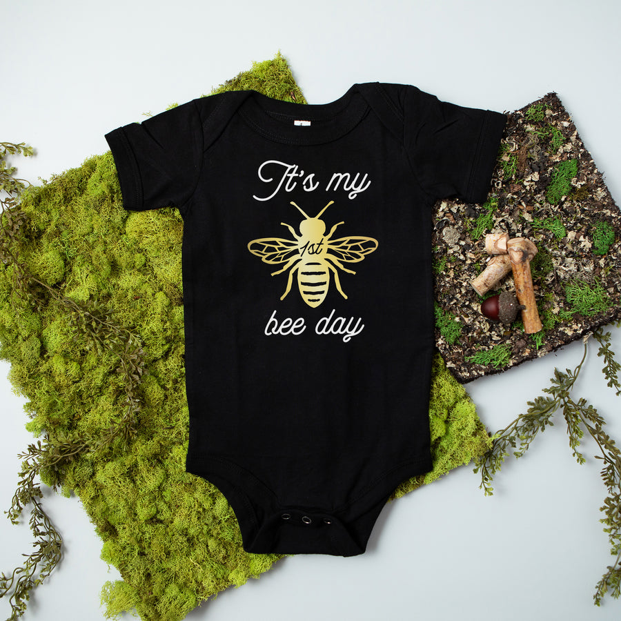 "It's My 1st Bee Day" Personalized First Birthday T-shirt/Bodysuit