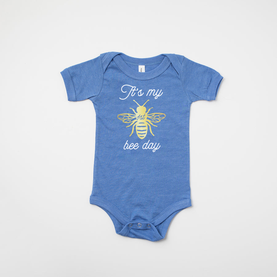 "It's My 1st Bee Day" Personalized First Birthday T-shirt/Bodysuit