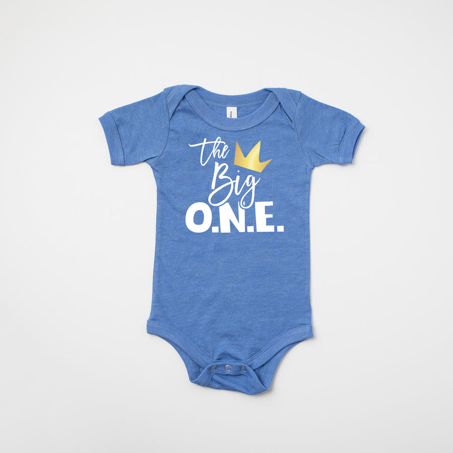 "The Big One Crown" Hip Hop Personalized First Birthday T-shirt/Bodysuit