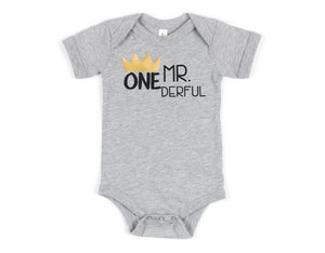 "Mr. Onederful" First Birthday Bodysuit/T-Shirt