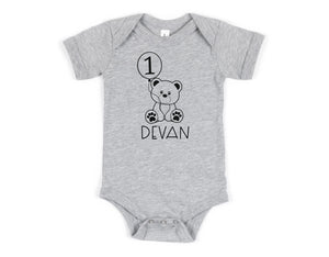 Teddy Bear Themed 1st Birthday T-shirt/Bodysuit