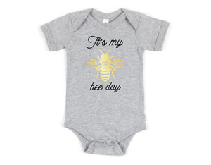 "It's My 1st Bee Day" Personalized First Birthday T-shirt/Bodysuit