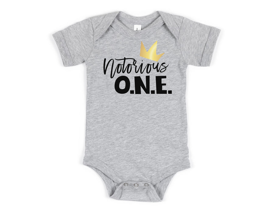 "Notorious One" Hip Hop Personalized First Birthday T-shirt/Bodysuit