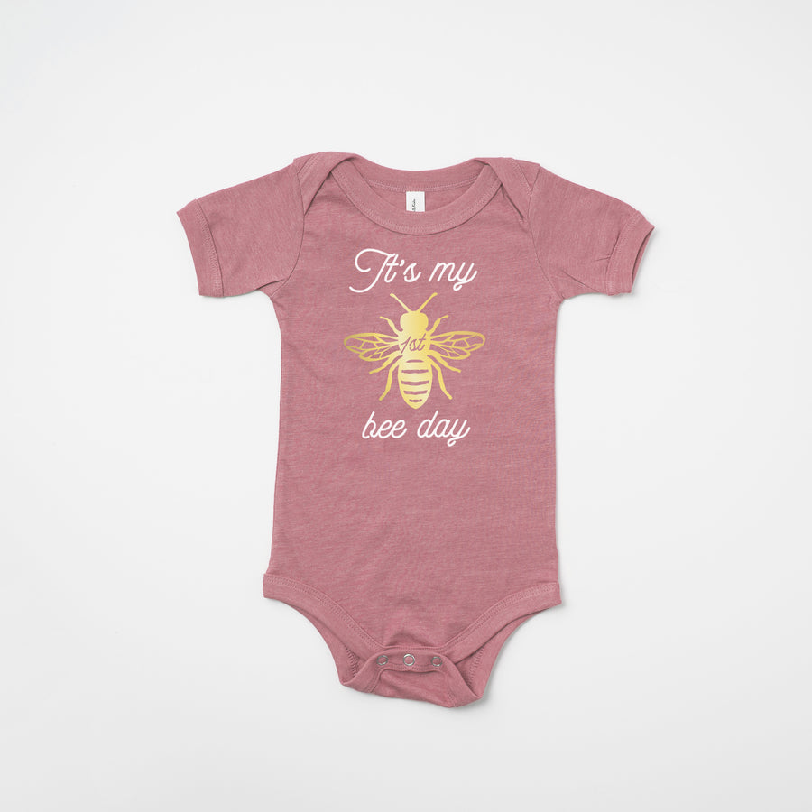 "It's My 1st Bee Day" Personalized First Birthday T-shirt/Bodysuit