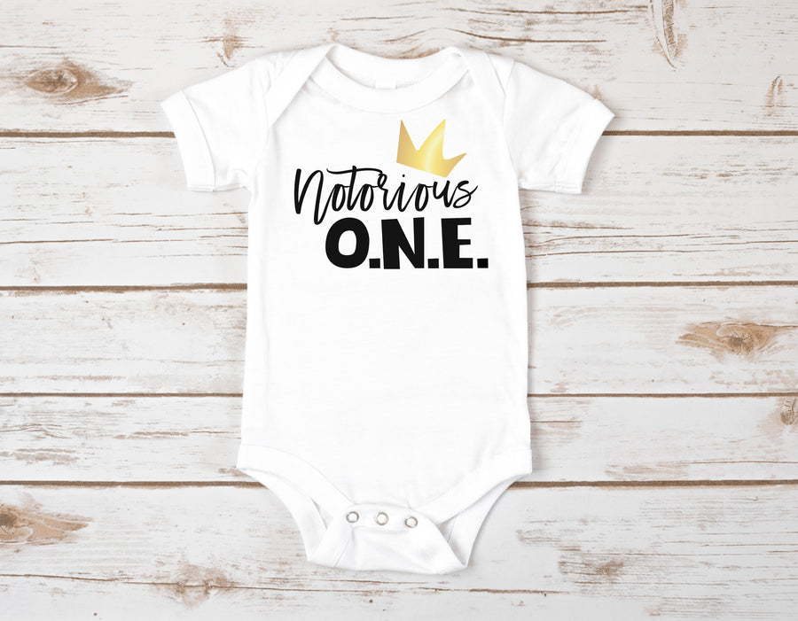 "Notorious One" Hip Hop Personalized First Birthday T-shirt/Bodysuit