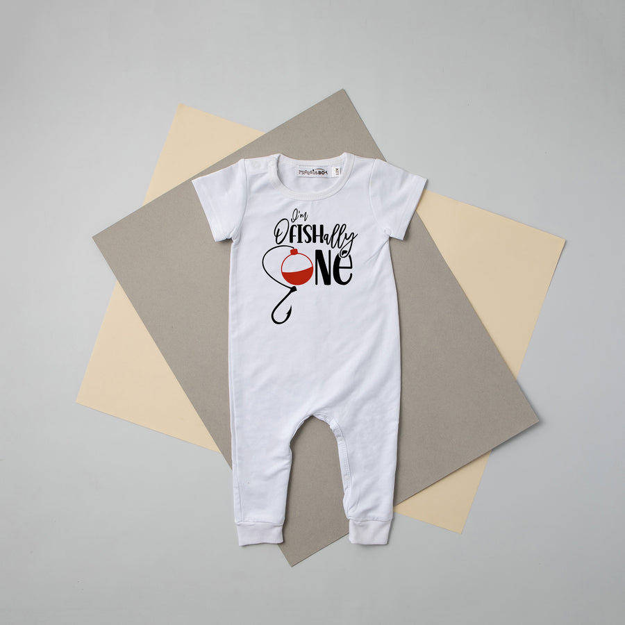 "O'fishally One" Slim Fit 1st Birthday Romper