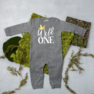 New "Wild One" Long Sleeve Romper