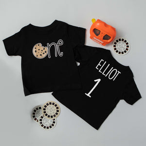 "One" Cookie Themed 1st Birthday Personalized T-shirt/Bodysuit