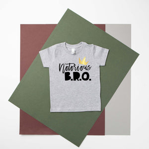 "Notorious B.R.O." Sibling 1st Birthday Toddler-Youth Shirts