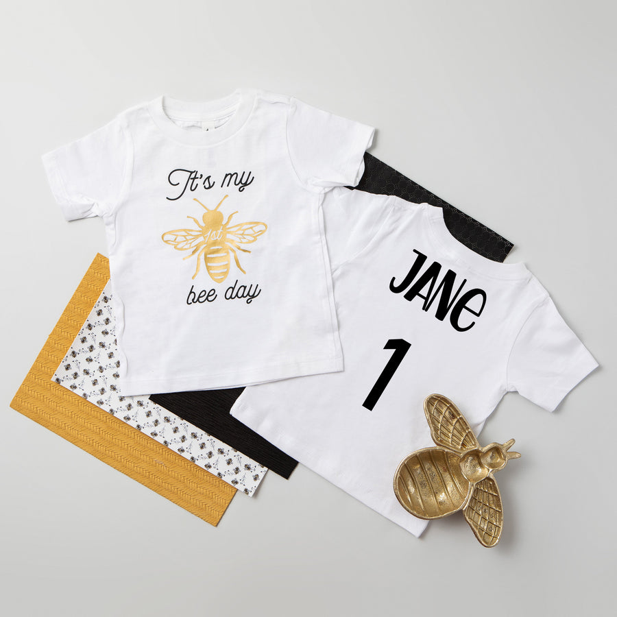"It's My 1st Bee Day" Personalized First Birthday T-shirt 18-24 mo-VIP