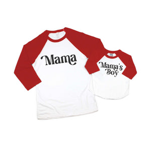 "Mama, Mama's Boy/ Girl" Mommy and Me Valentine's Day Raglan