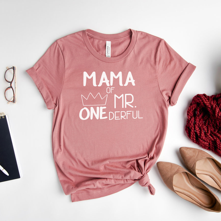 Cut Out "Mom, Dad of Mr. Onederful" 1st Birthday Family Shirts