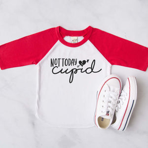 Not Today Cupid Valentine's Day Raglan